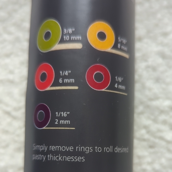 Joseph Precision Pin Adjustable Rolling Pin with Colorful Rings - Picture 7 of 9